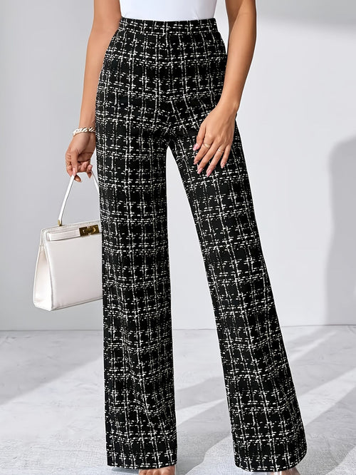 Black and White Tweed Pants