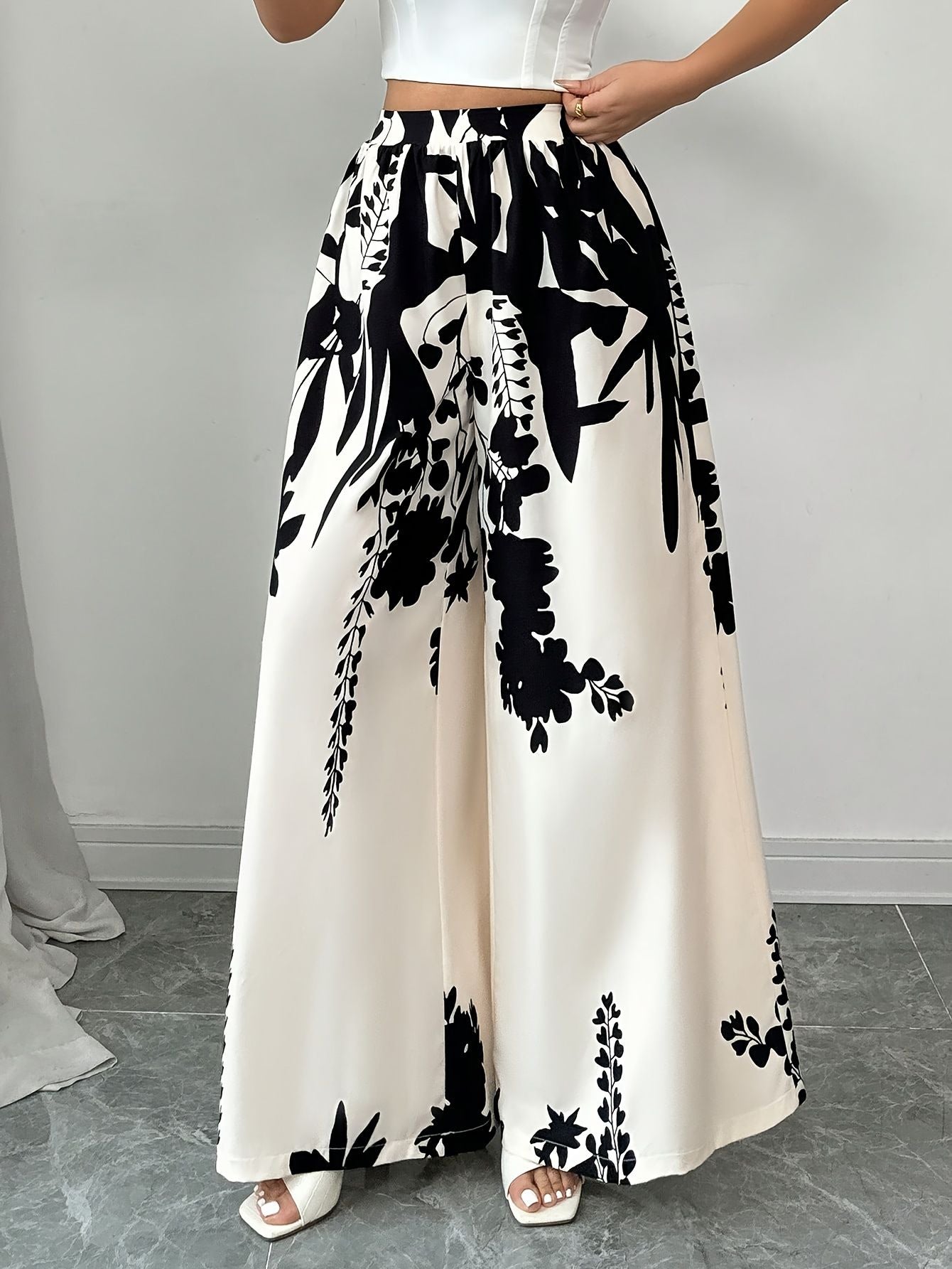 Printed Loose Beach Pants
