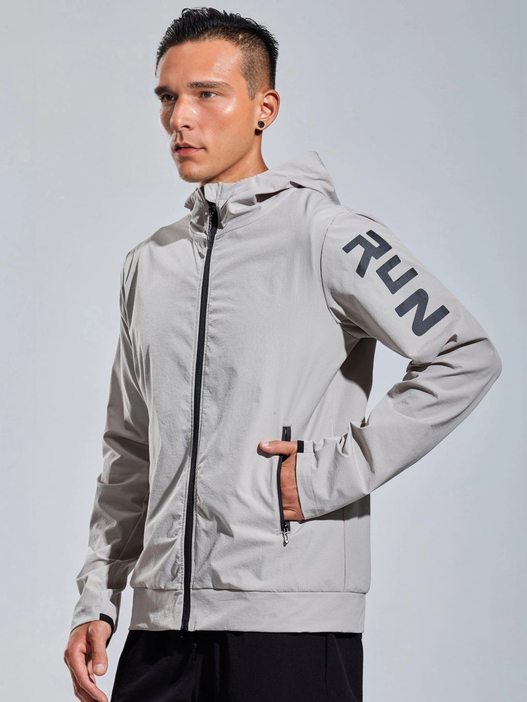 Men's Breathable Hooded Running Jacket