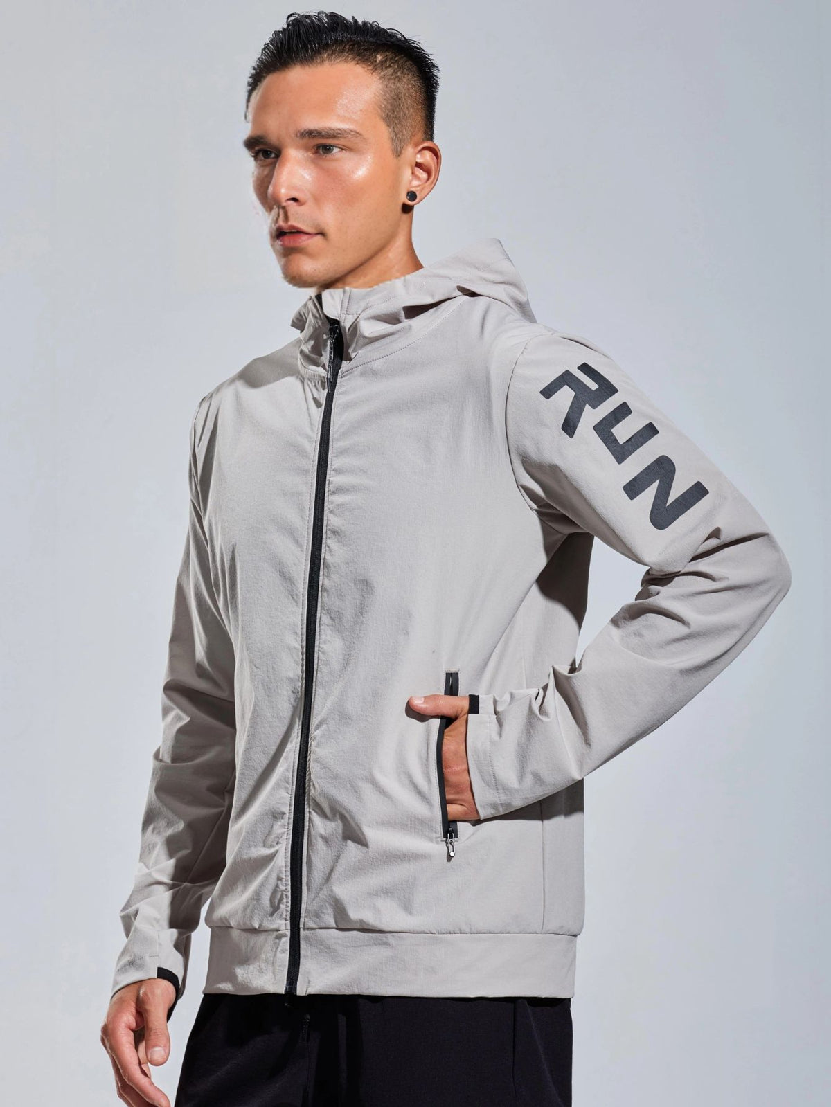 Men's Breathable Hooded Running Jacket