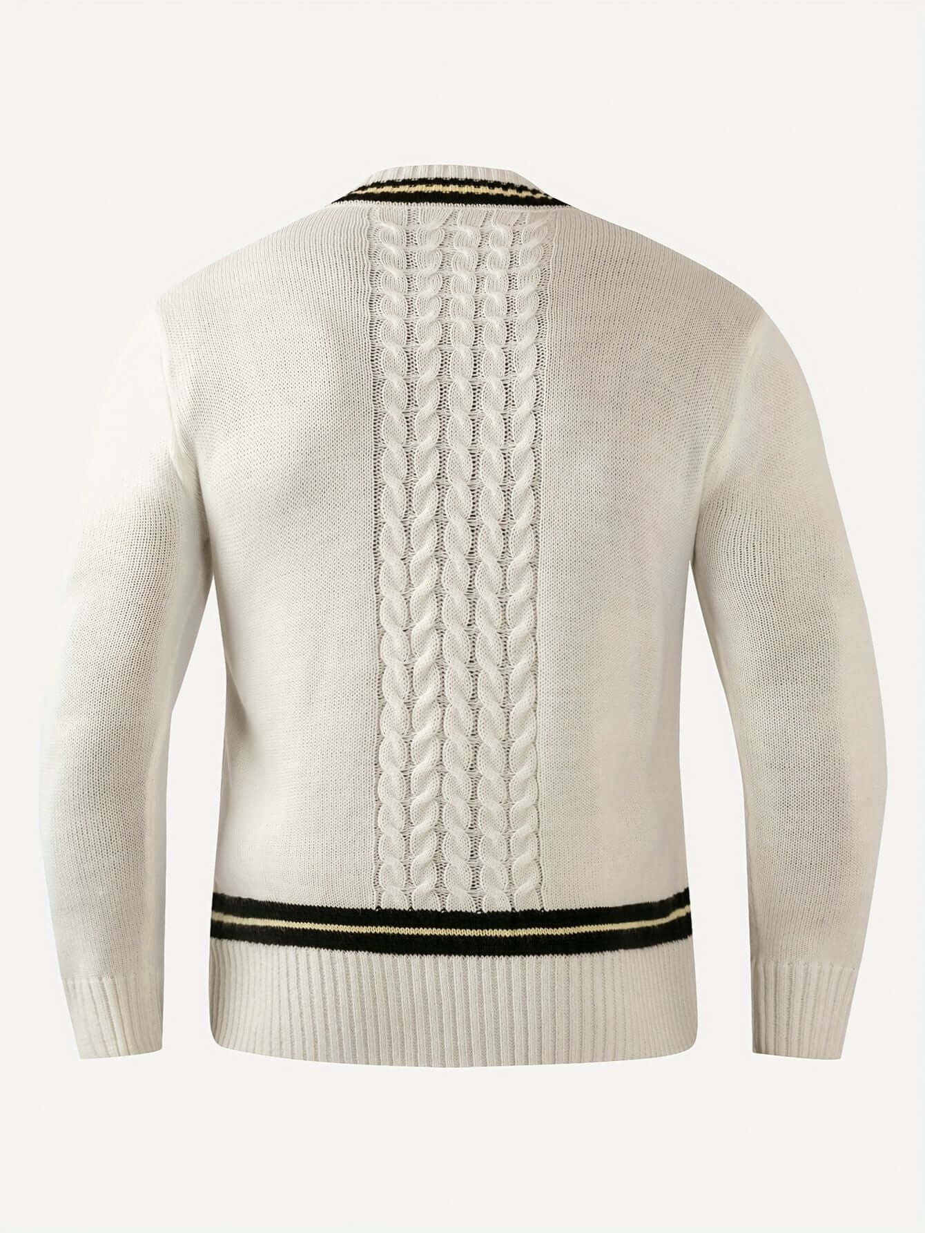 V-Neck Casual Knit Sweater-Sweaters-Darling Fashion-Darling Fashion