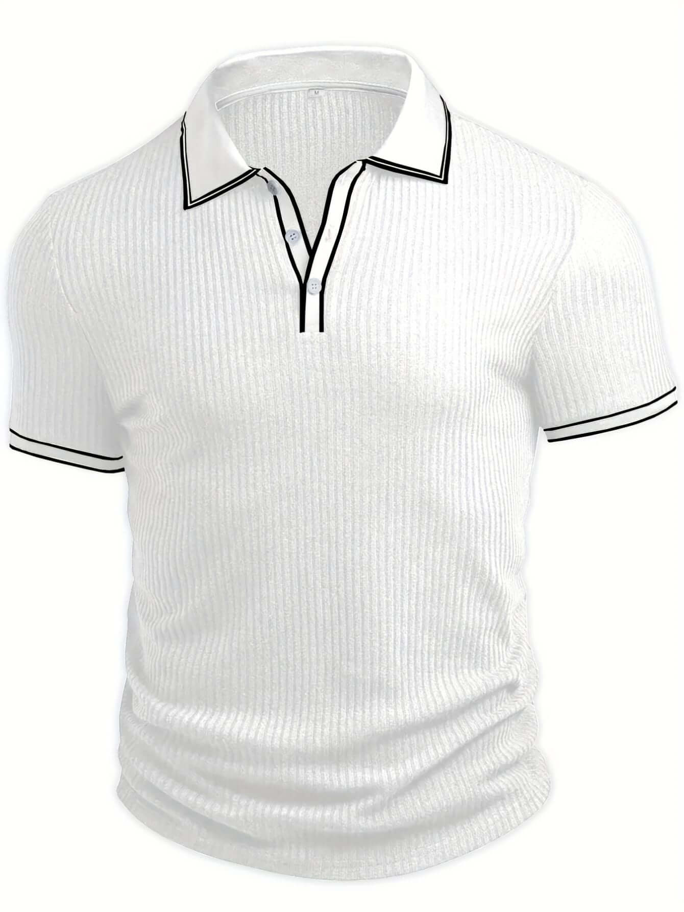 Men's Color Block Polo Shirt-T-Shirts-Darling Fashion-Darling Fashion