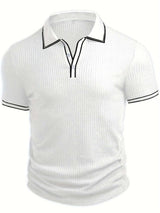 Men's Color Block Polo Shirt-T-Shirts-Darling Fashion-Darling Fashion