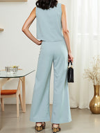 Luxury Sleeveless Suit Set