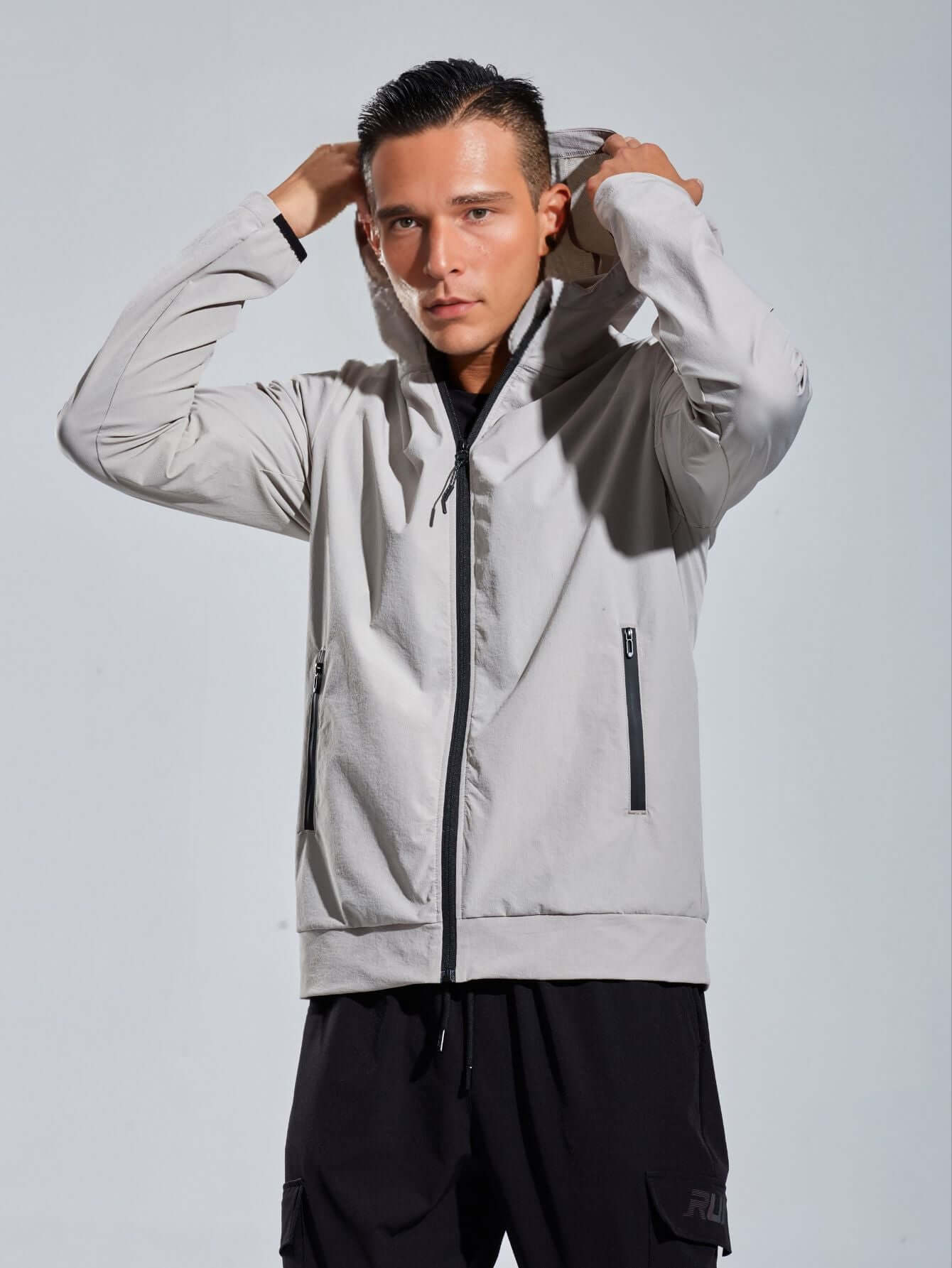 Men's Breathable Hooded Running Jacket-Jackets-Darling Fashion-Darling Fashion