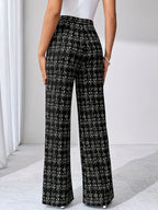 Black and White Tweed Pants