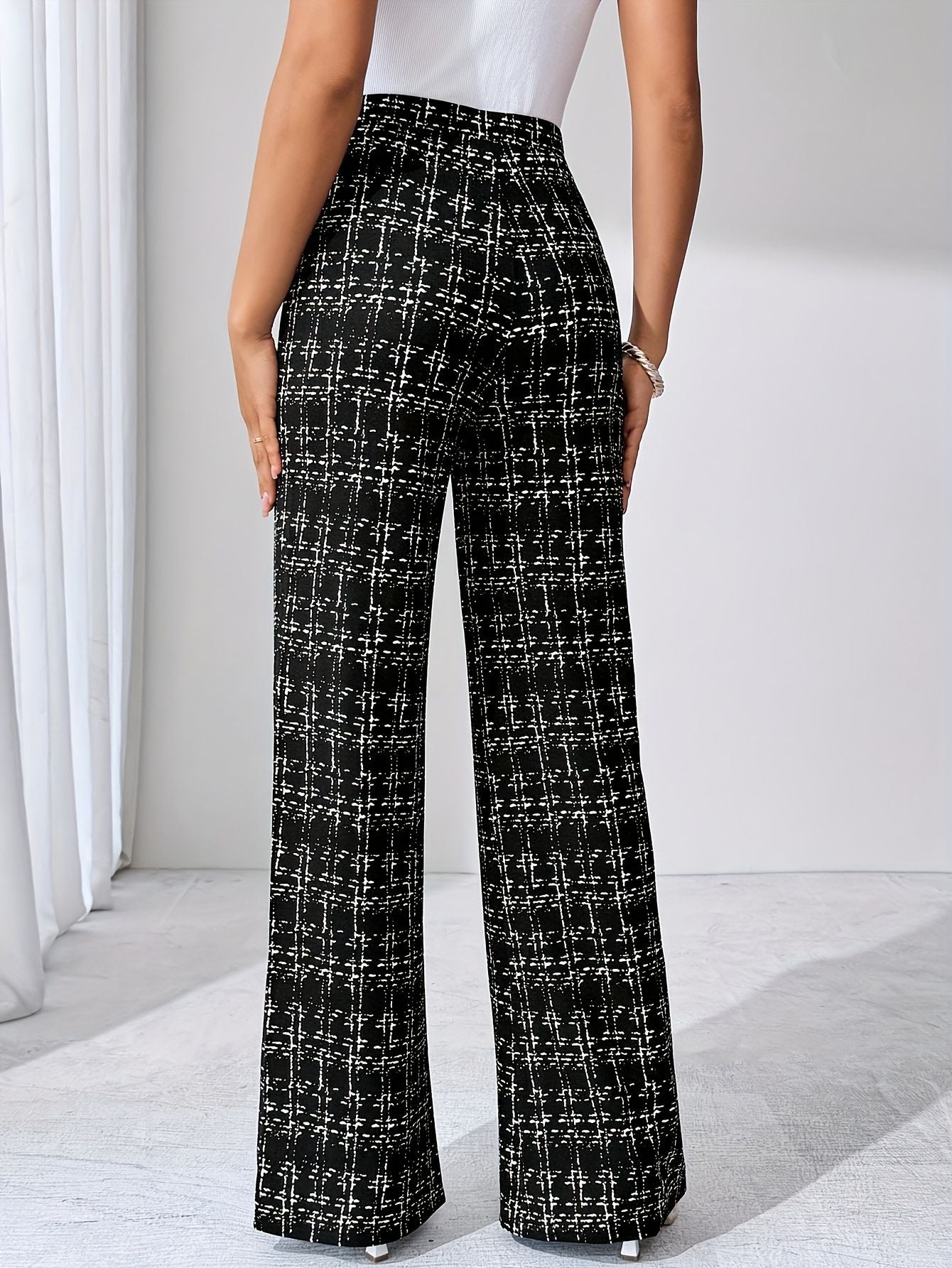 Black and White Tweed Pants