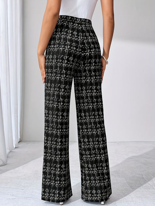 Black and White Tweed Pants