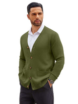 Men's V-Neck Cardigan-Cardigans-Darling Fashion-Darling Fashion