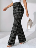 Black and White Tweed Pants