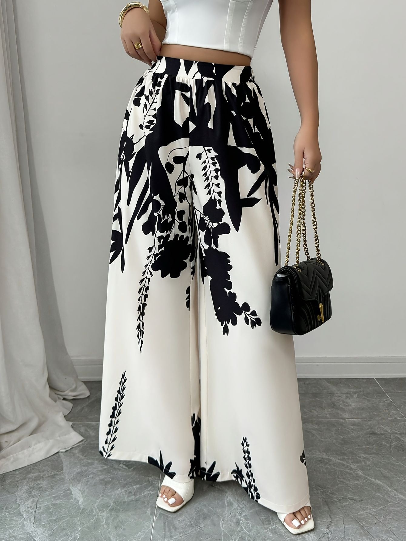 Printed Loose Beach Pants