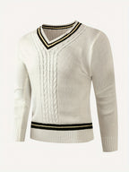 V-Neck Casual Knit Sweater