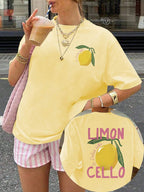 Lemon Graphic T-Shirt – Loose Fit Summer Top