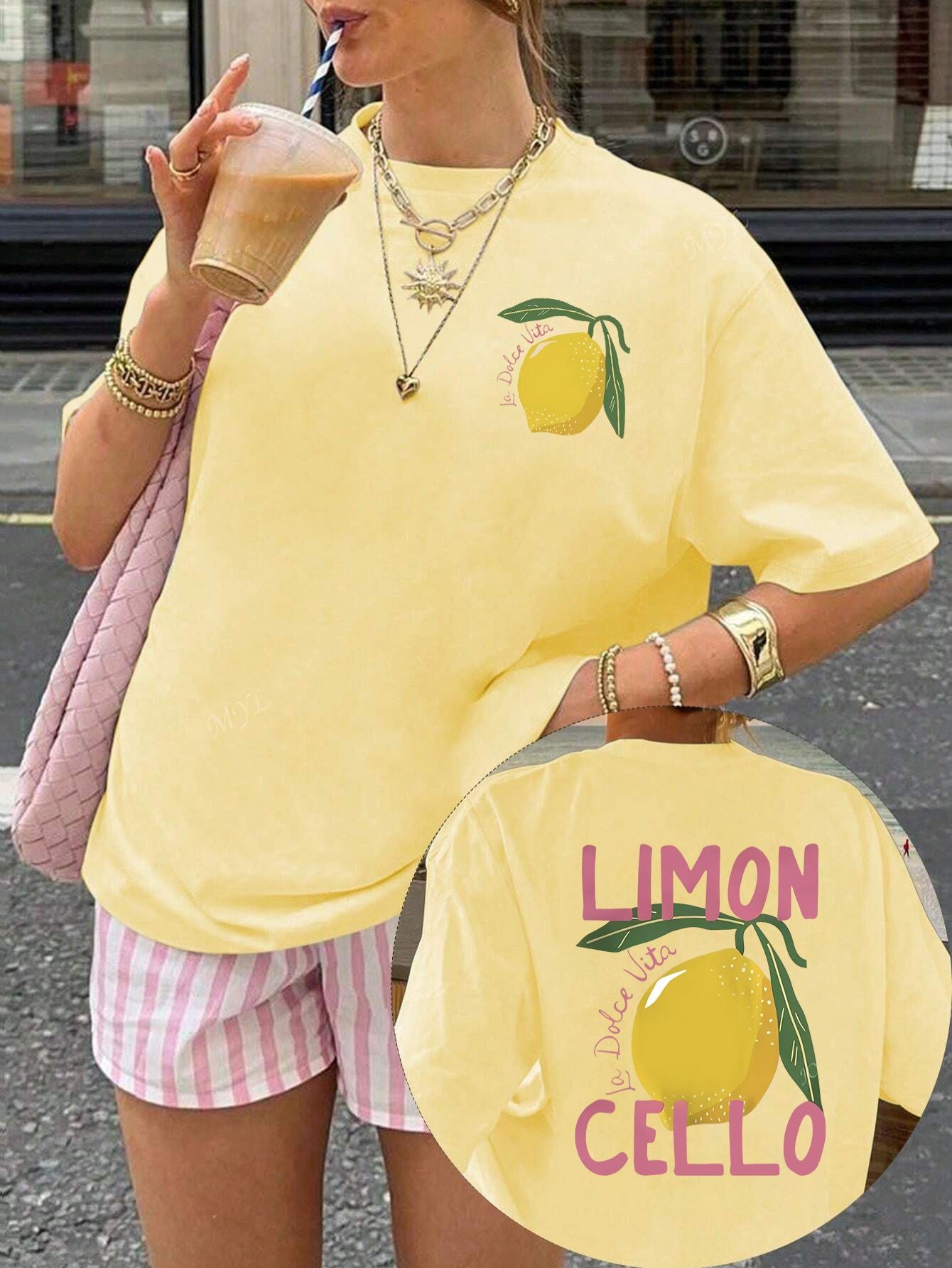 Lemon Graphic T-Shirt – Loose Fit Summer Top