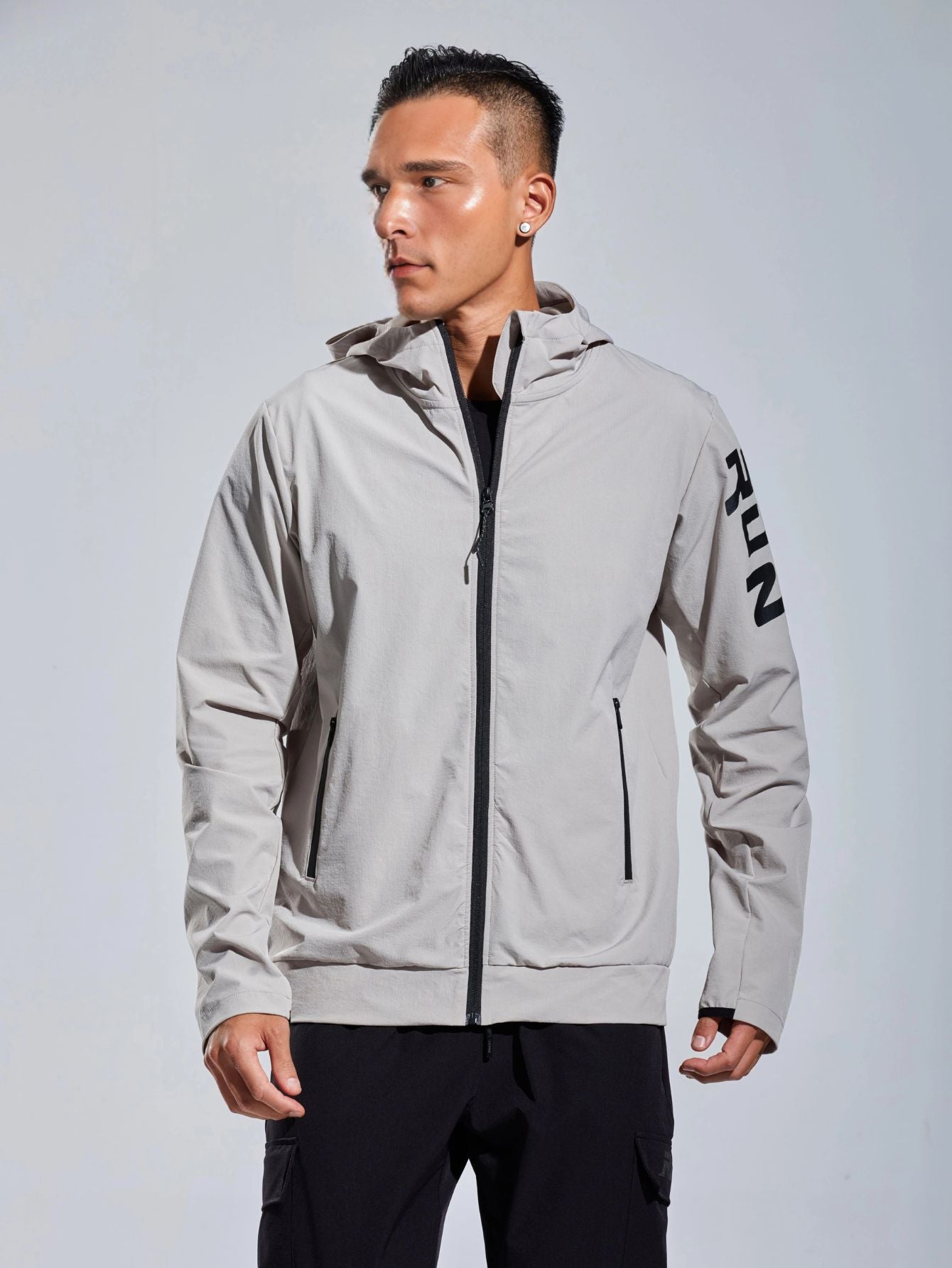 Men's Breathable Hooded Running Jacket