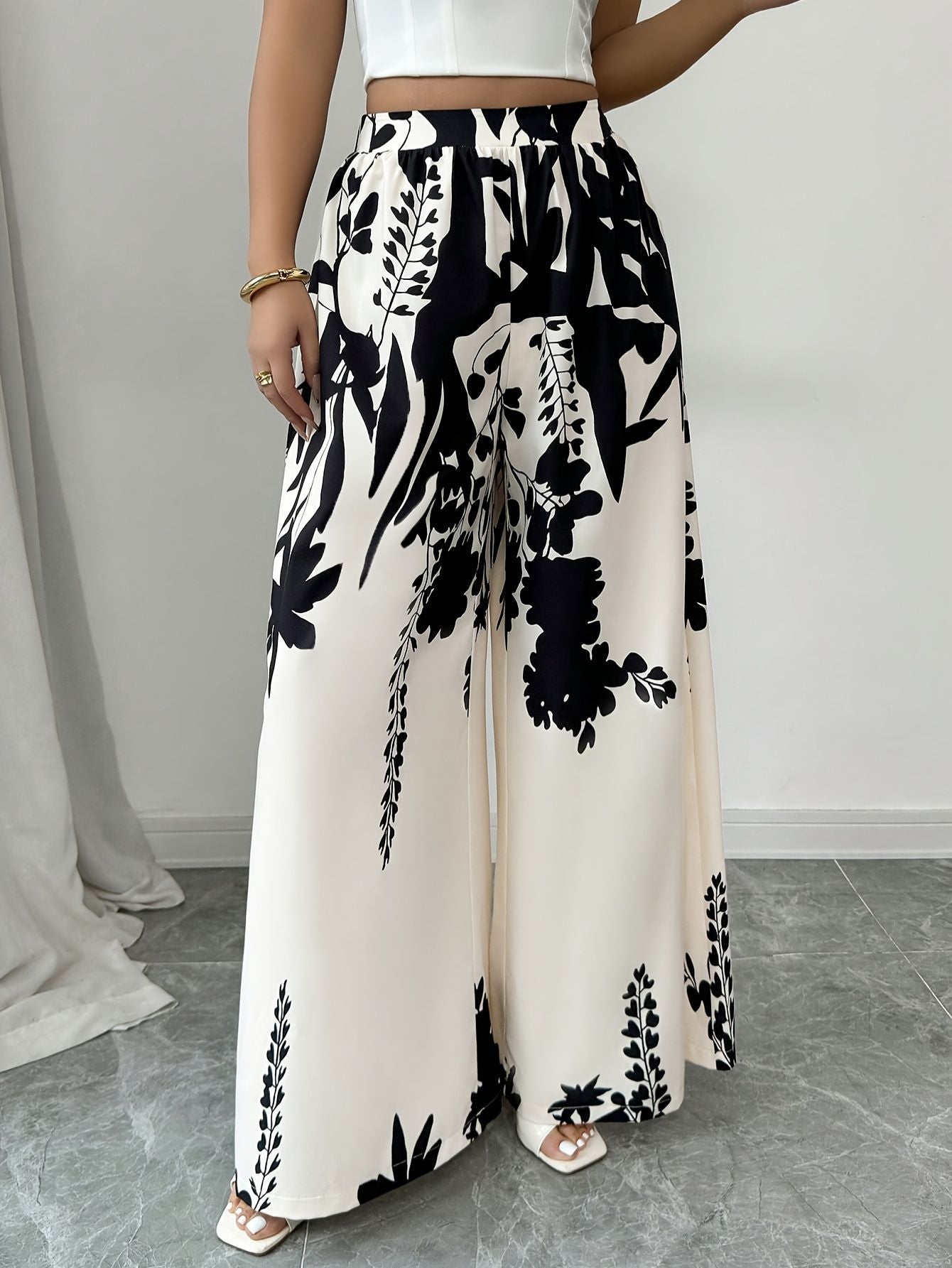Printed Loose Beach Pants