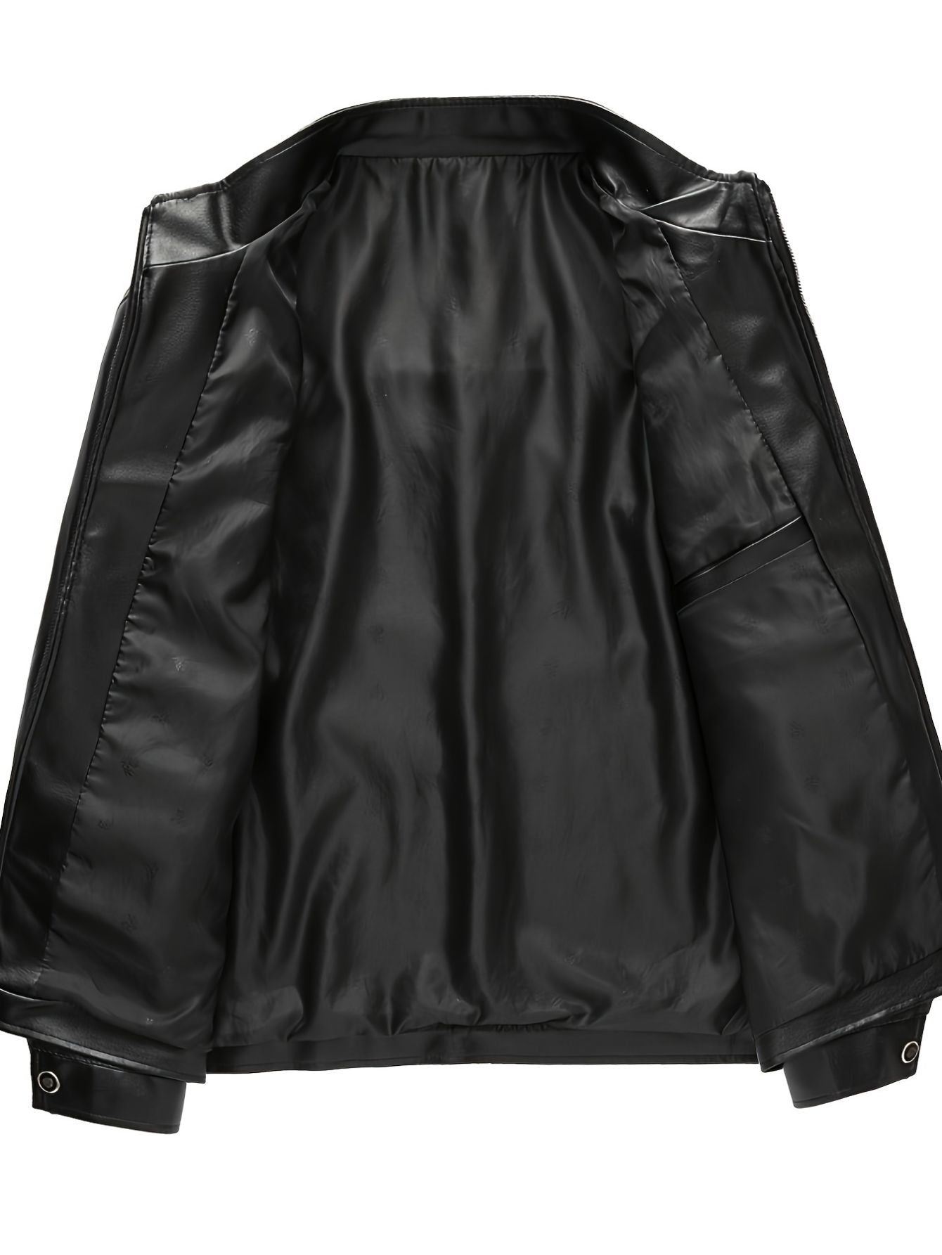 Men's Stand Collar Leather Jacket