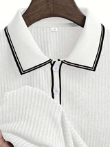 Men's Color Block Polo Shirt-T-Shirts-Darling Fashion-Darling Fashion