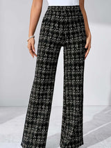 Black and White Tweed Pants-Pants-Darling Fashion-Darling Fashion