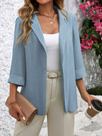 Light Blue Blazer – Single-Button Lapel