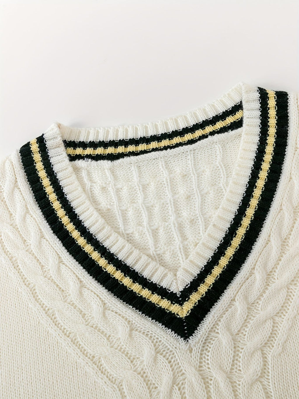 V-Neck Casual Knit Sweater