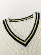 V-Neck Casual Knit Sweater