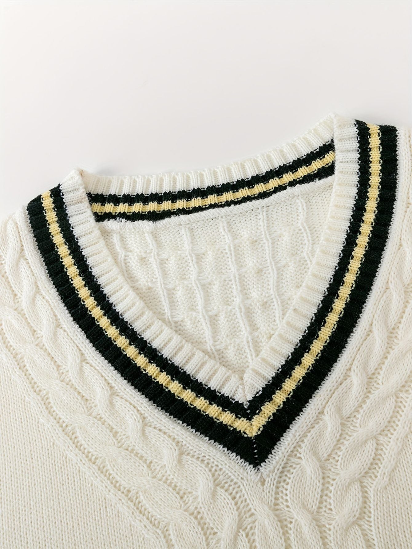 V-Neck Casual Knit Sweater