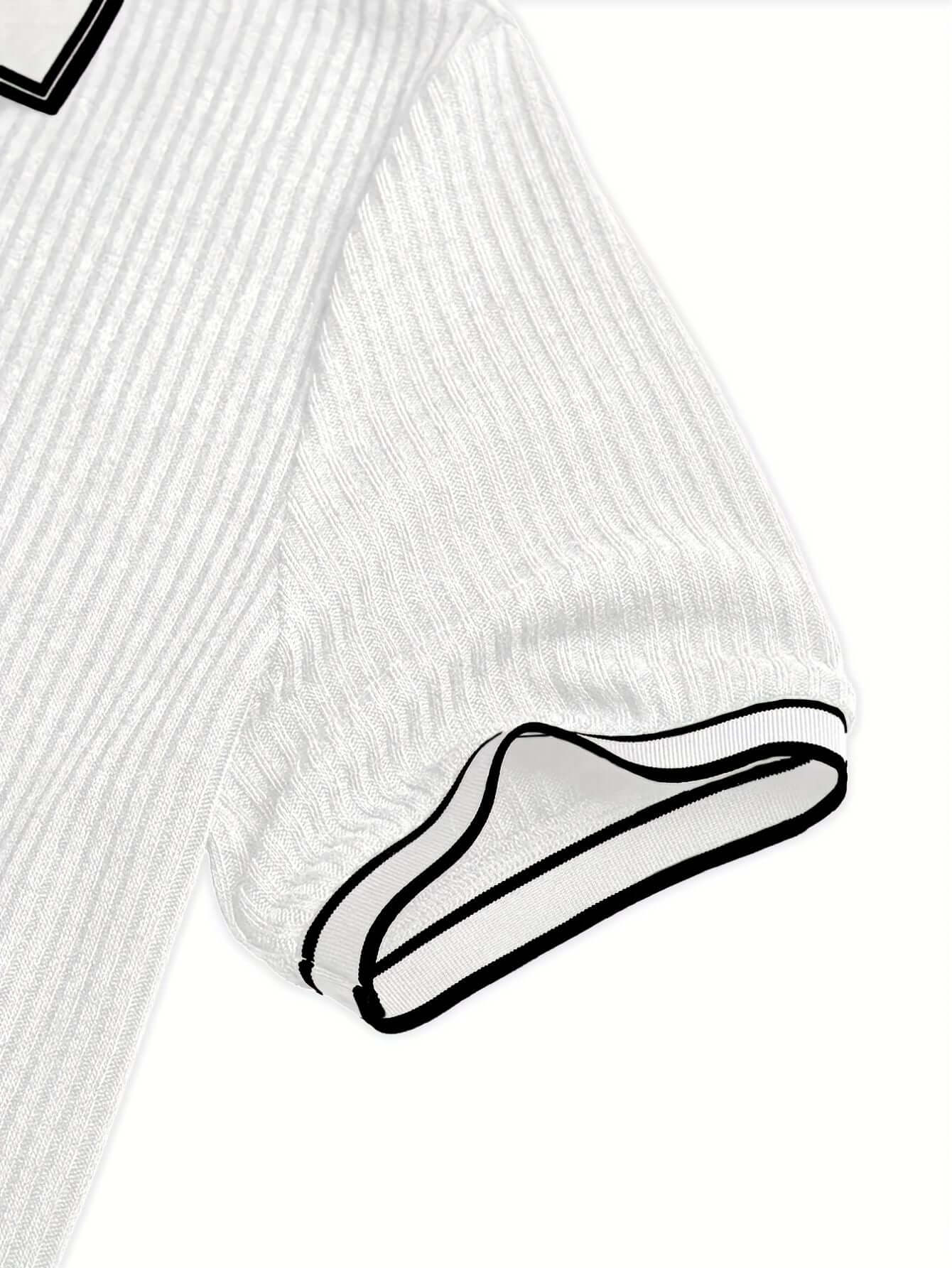 Men's Color Block Polo Shirt-T-Shirts-Darling Fashion-Darling Fashion