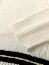 V-Neck Casual Knit Sweater-Sweaters-Darling Fashion-Darling Fashion