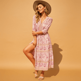Bohemian summer dress for women | Serena-Dresses-Darling Fashion-Purple Pink-S-Darling Fashion