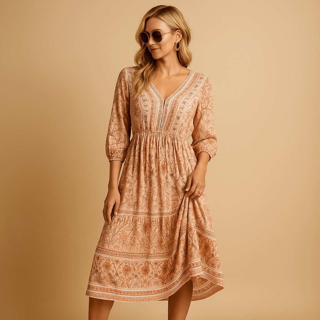 Bohemian summer dress for women | Serena-Dresses-Darling Fashion-Delicate Pink-S-Darling Fashion