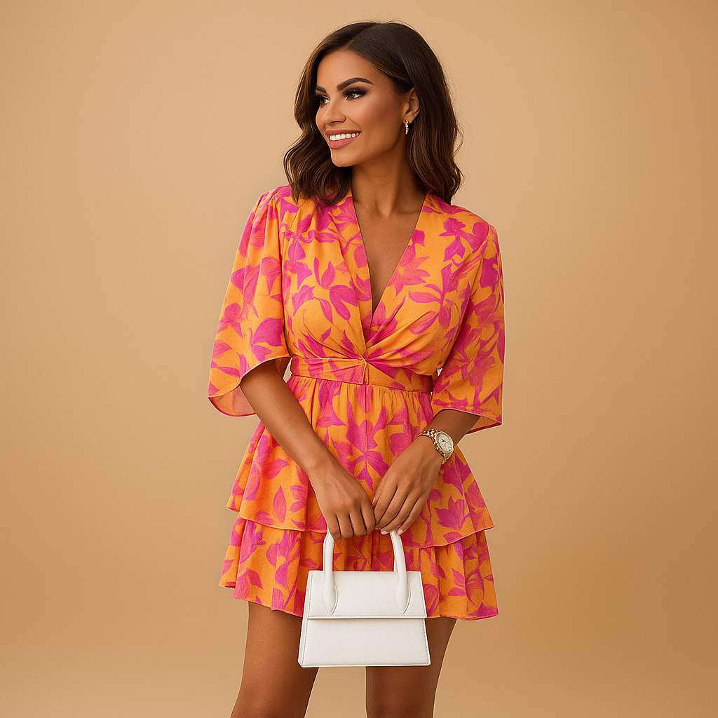 Boho mini dress for women with breathable fabric, flattering fit, and unique bohemian prints. Perfect for festivals, summer outings, and beach days.