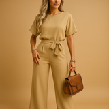 Chic formal jumpsuit for women | Eliza-Jumpsuits-Darling Fashion-Beige-XS-Darling Fashion