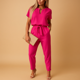 Chic tailored jumpsuit for women | Serena-Jumpsuits-Darling Fashion-Fuchsia Pink-XS-Darling Fashion