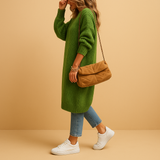 Women’s classic knitted cardigan with relaxed fit, open front, and soft breathable fabric. Perfect for layering, office wear, or casual looks.