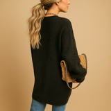 Women’s classic knitted cardigan with relaxed fit, open front, and soft breathable fabric. Perfect for layering, office wear, or casual looks.