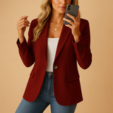 Classic tailored blazer for men | Ethan-Blazers-Darling Fashion-Dark Red-S-Darling Fashion