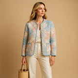 Cotton printed coat for women | Felicity-Jackets-Darling Fashion-Pink Blue-S-Darling Fashion