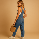 Denim dungarees for women with adjustable straps | Hannah-Jumpsuits-Darling Fashion-Darling Fashion