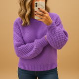 Women’s elegant knitted sweater with comfortable fit and timeless style. Ideal for autumn, winter, casual wear, or formal occasions.