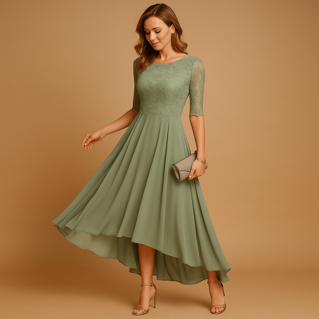 Elegant lace party dress for women | Juliette-Dresses-Darling Fashion-Light Green-XS-Darling Fashion