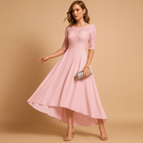 Elegant lace party dress for women | Juliette-Dresses-Darling Fashion-Pink-XS-Darling Fashion