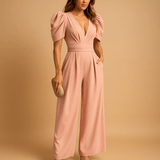 Elegant long jumpsuit for women | Mariana-Jumpsuits-Darling Fashion-Peach-XS-Darling Fashion