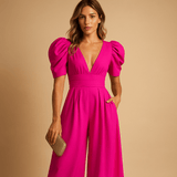 Elegant long jumpsuit for women | Mariana-Jumpsuits-Darling Fashion-Pink Red-XS-Darling Fashion