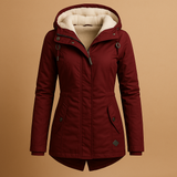 Elegant long winter coat for women | Sophia-Jackets-Darling Fashion-Red-S-Darling Fashion