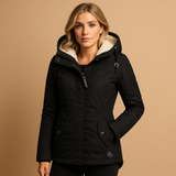 Elegant long winter coat for women | Sophia-Jackets-Darling Fashion-Black-S-Darling Fashion