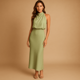 Elegant midi dress for women | Isabella-Dresses-Darling Fashion-Light Green-S-Darling Fashion