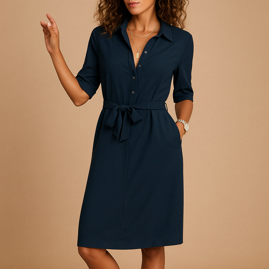 Women’s elegant modern dress with a flattering fit, perfect for daily wear, office looks, or special occasions.