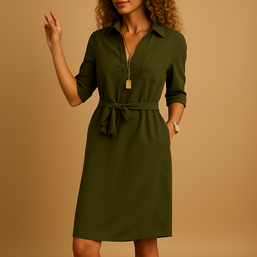 Women’s elegant modern dress with a flattering fit, perfect for daily wear, office looks, or special occasions.