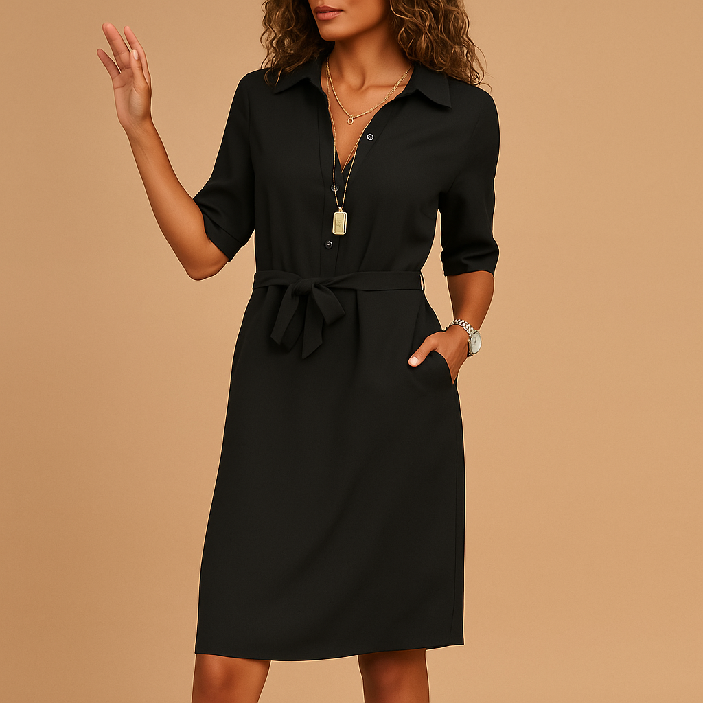 Women’s elegant modern dress with a flattering fit, perfect for daily wear, office looks, or special occasions.